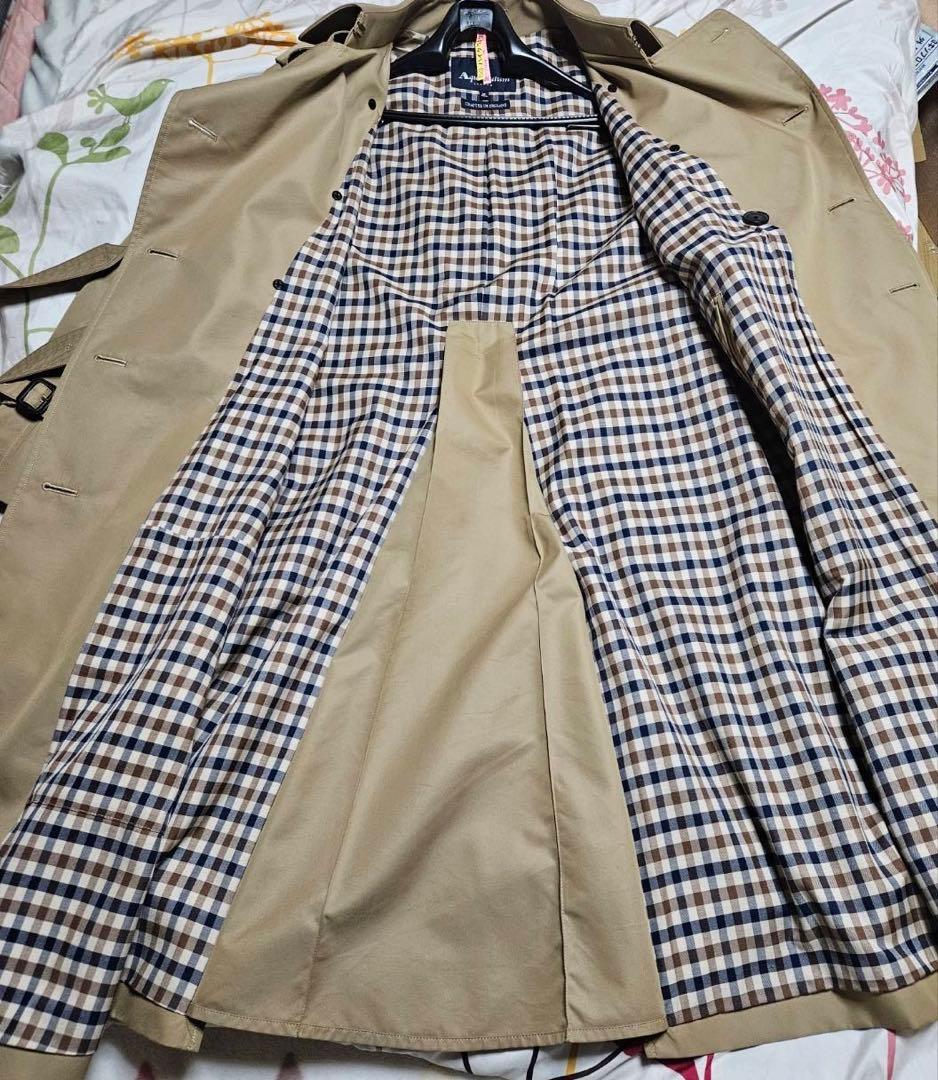 【英国製】アクアスキュータム トレンチコート ベージュ 38