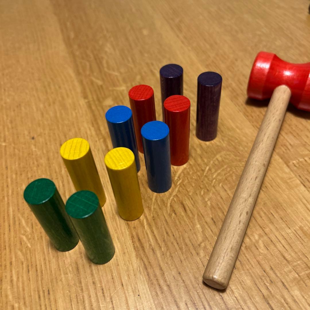 NIC社 大工さん ハンマートイ ニック社 ペグ10本 モンテッソーリ