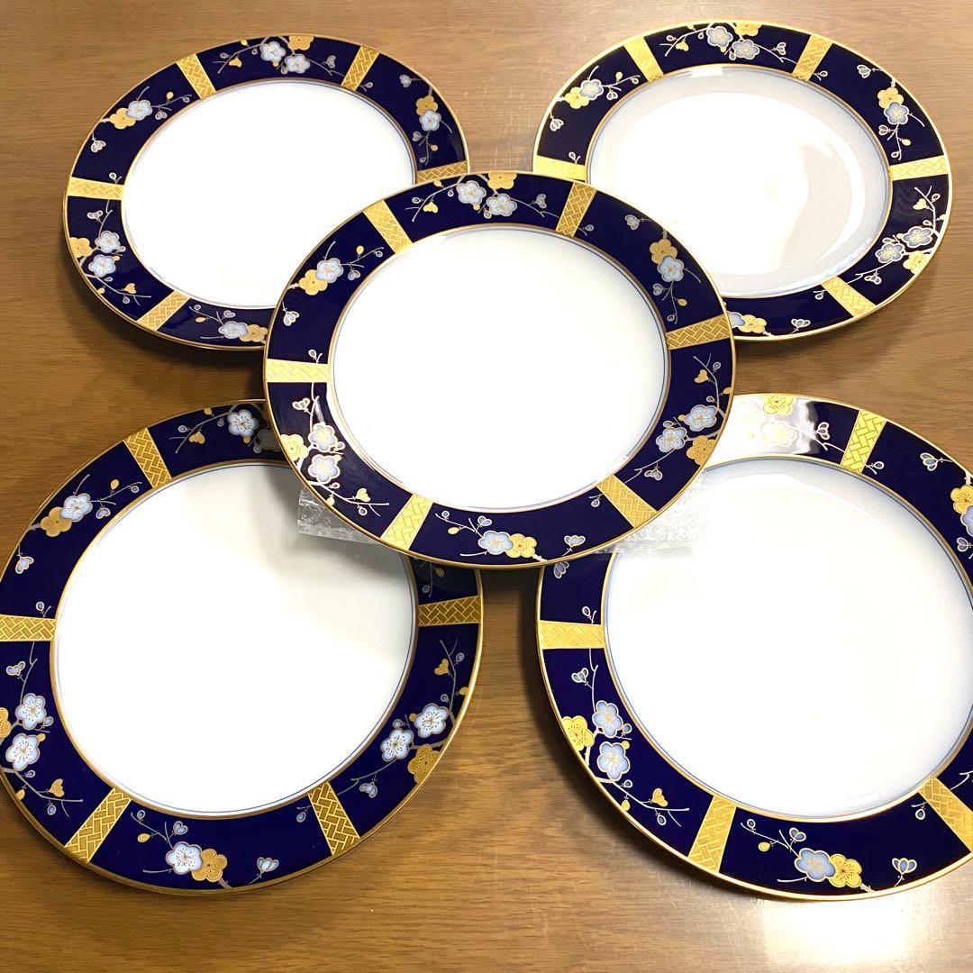 超美品☆大倉陶園☆金彩梅☆26cmディナープレート5枚