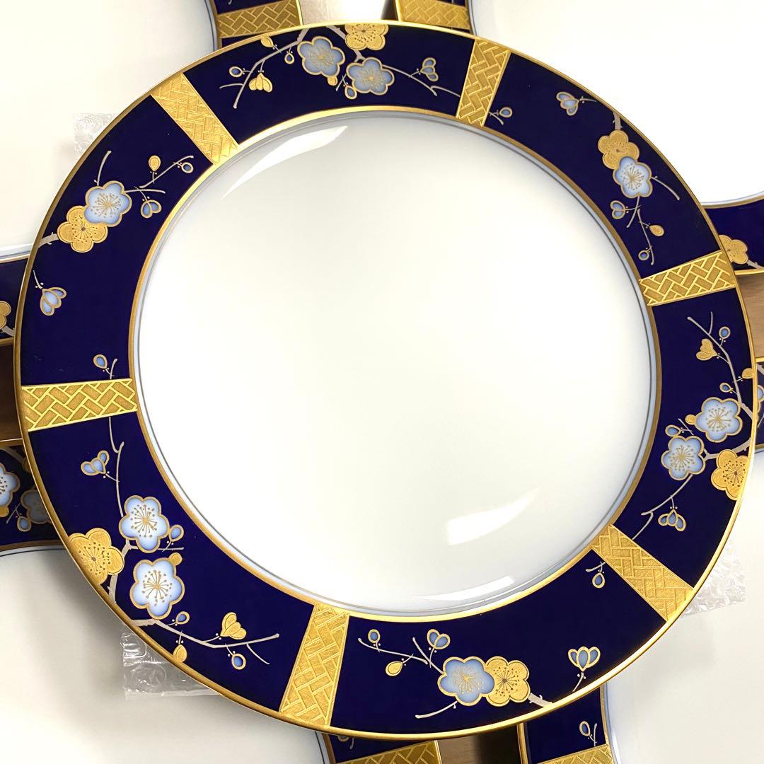 超美品☆大倉陶園☆金彩梅☆26cmディナープレート5枚