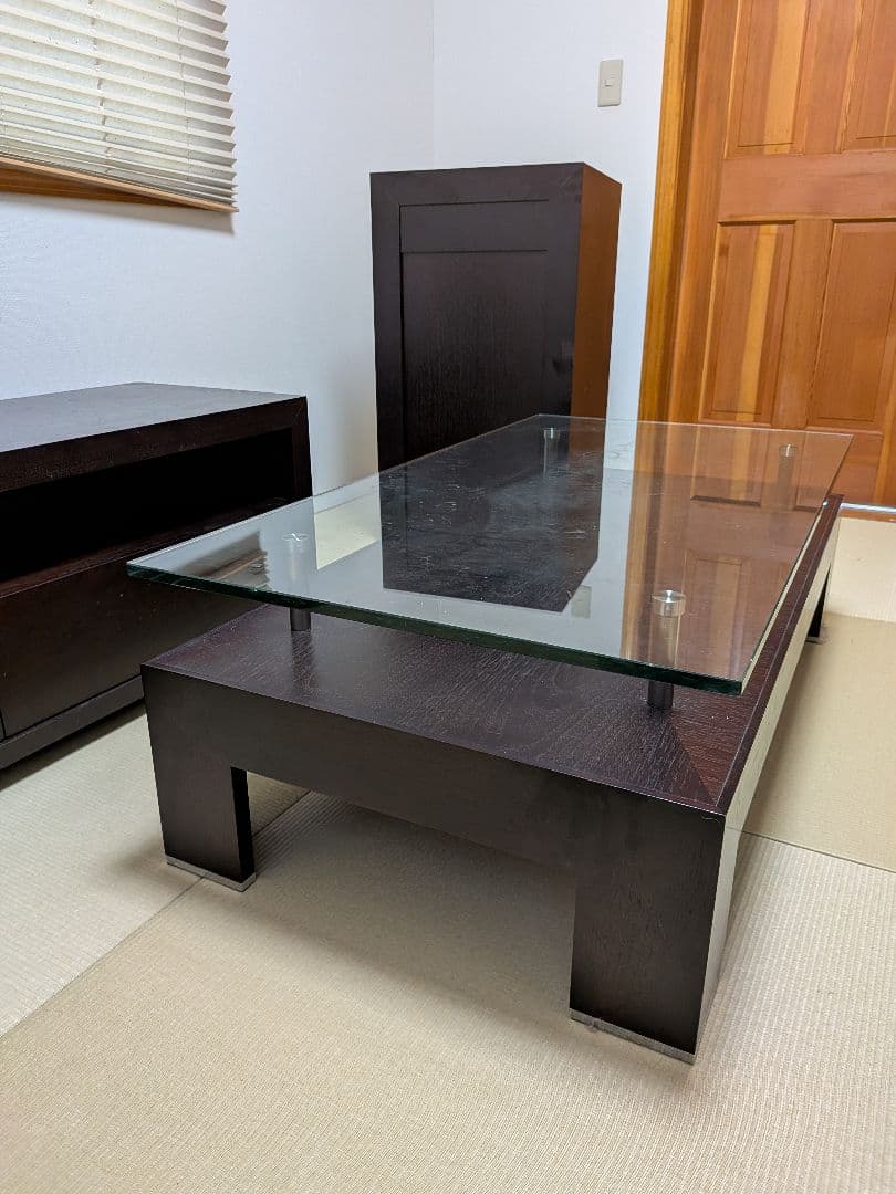 クラスティーナ　TVボード・チェスト・ガラステーブル　３点セット