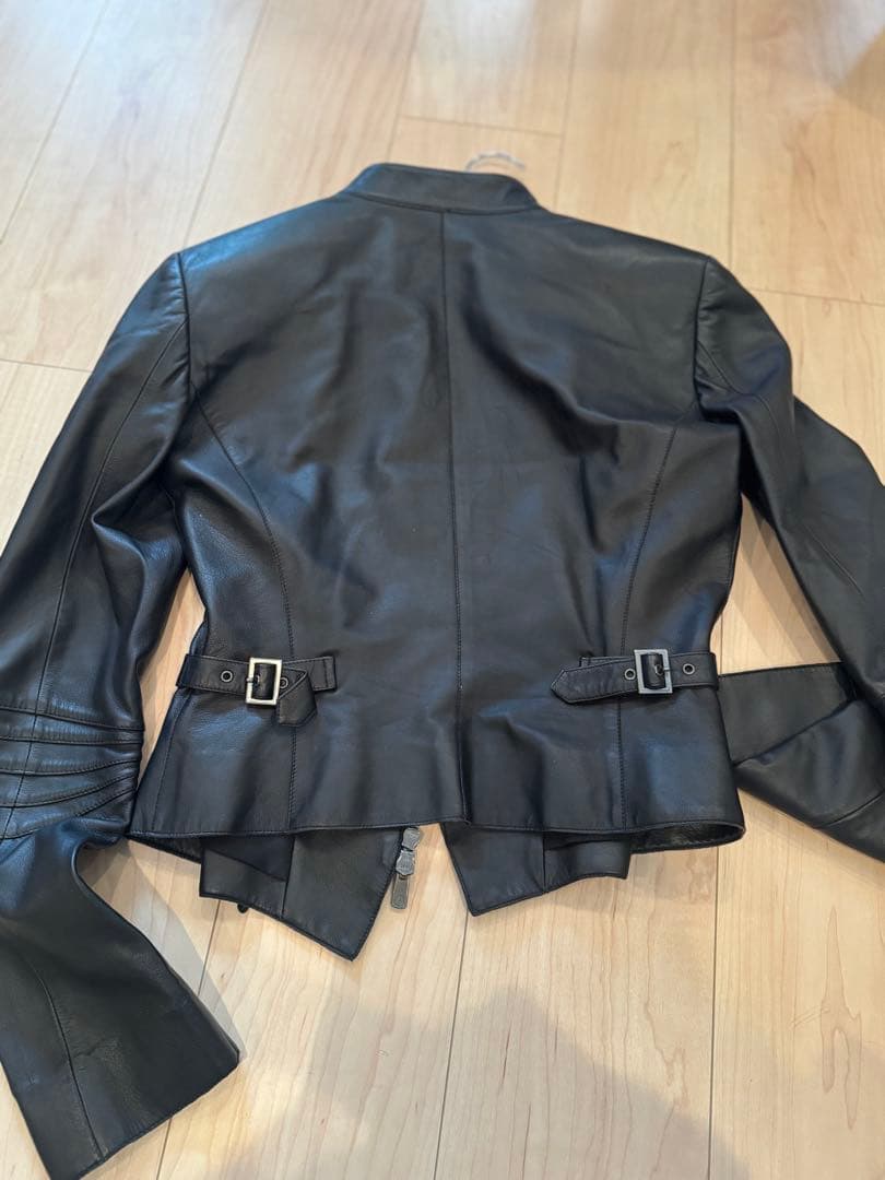 超美品　アルマーニコレッツォーニ　ライダース革ジャン