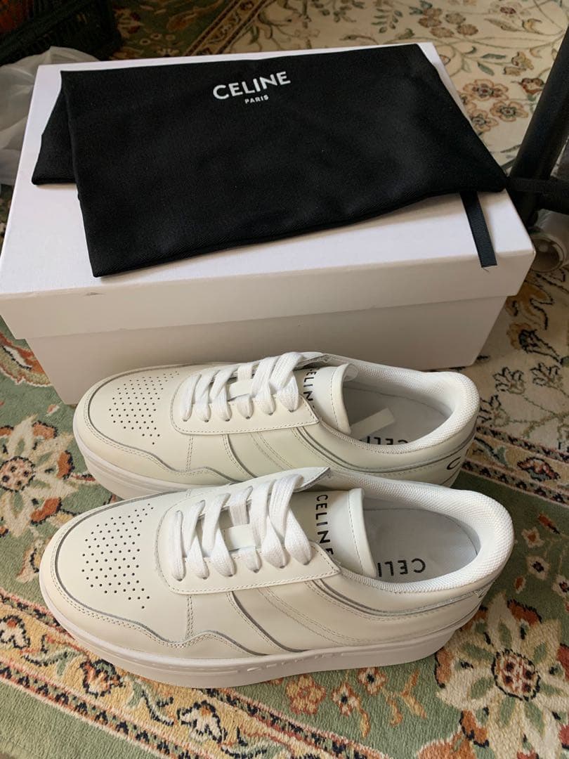 セリーヌ　ブロックスニーカー　ウェッジアウトソール　厚底　36