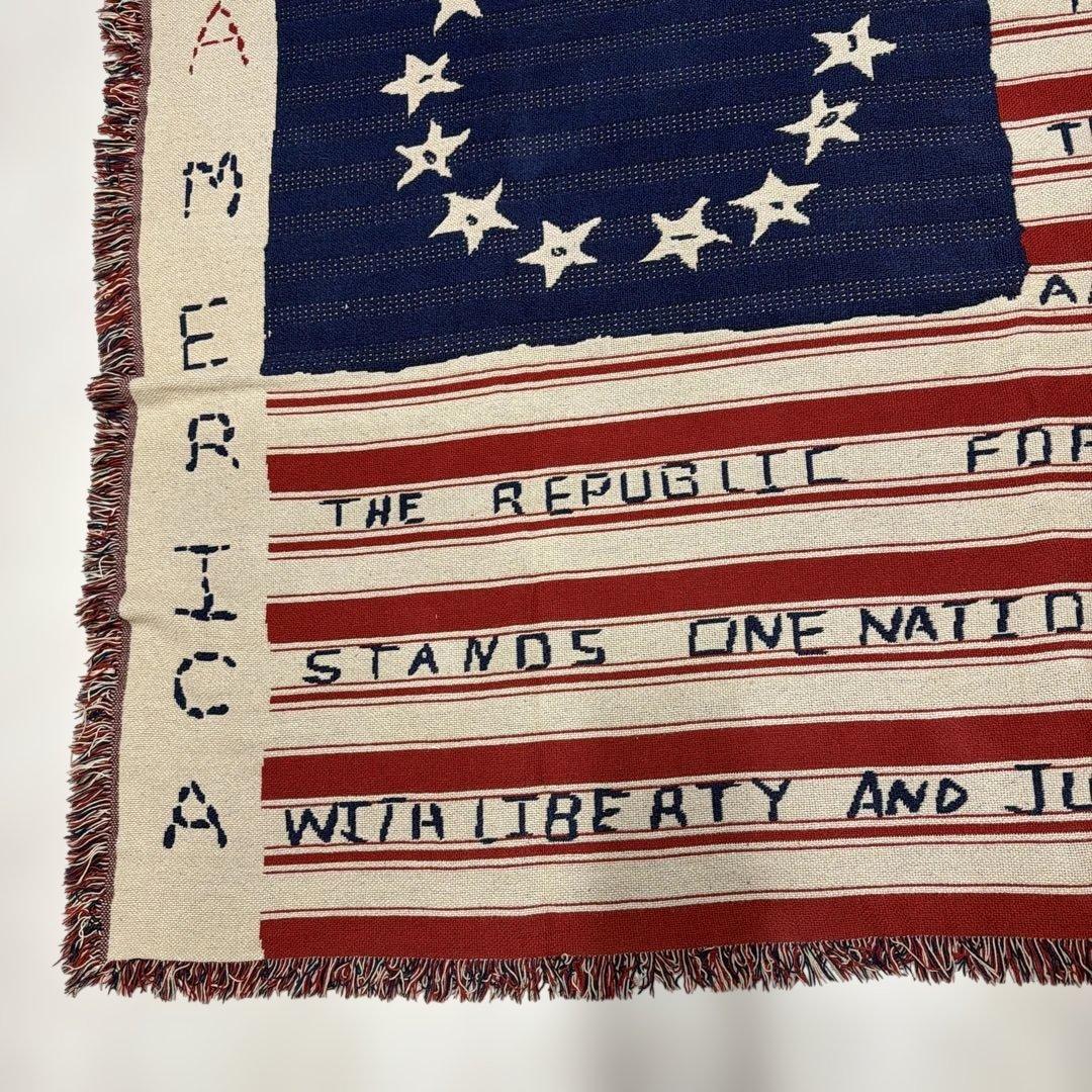 国旗　星条旗　マルチカバー　ソファカバー　ヴィンテージラグ　123x190