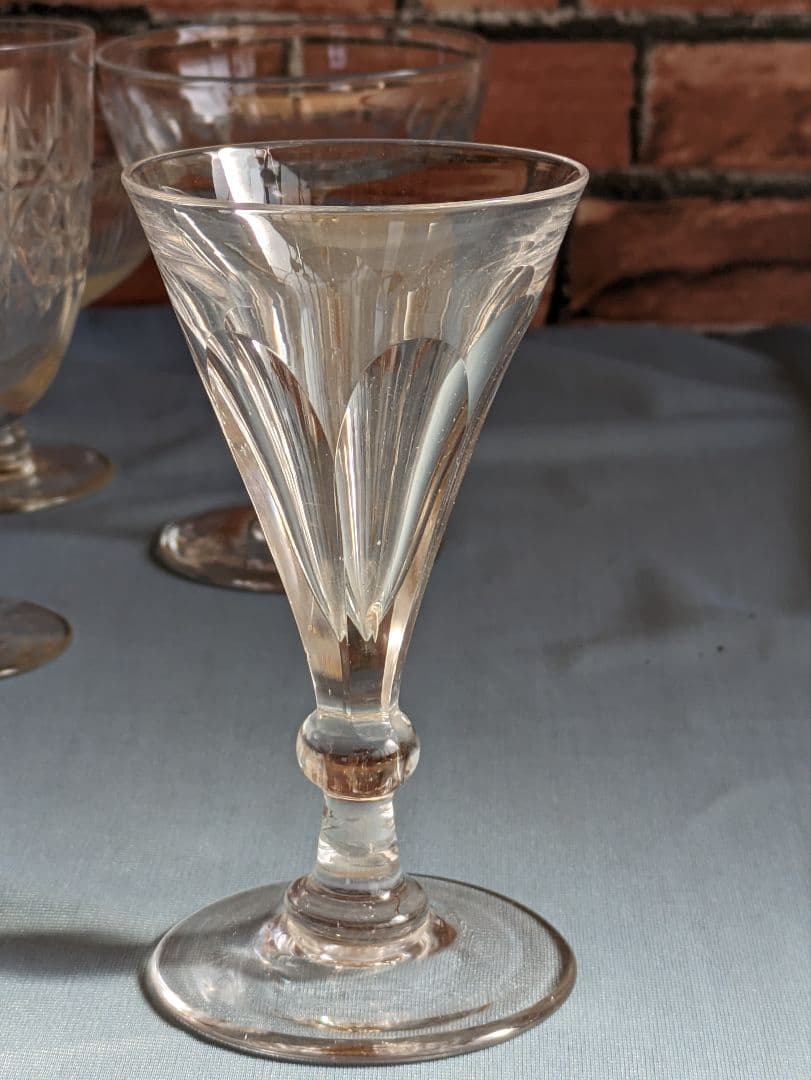 イギリスアンティーク　1910〜1930年代 アンティークグラス　5個セット