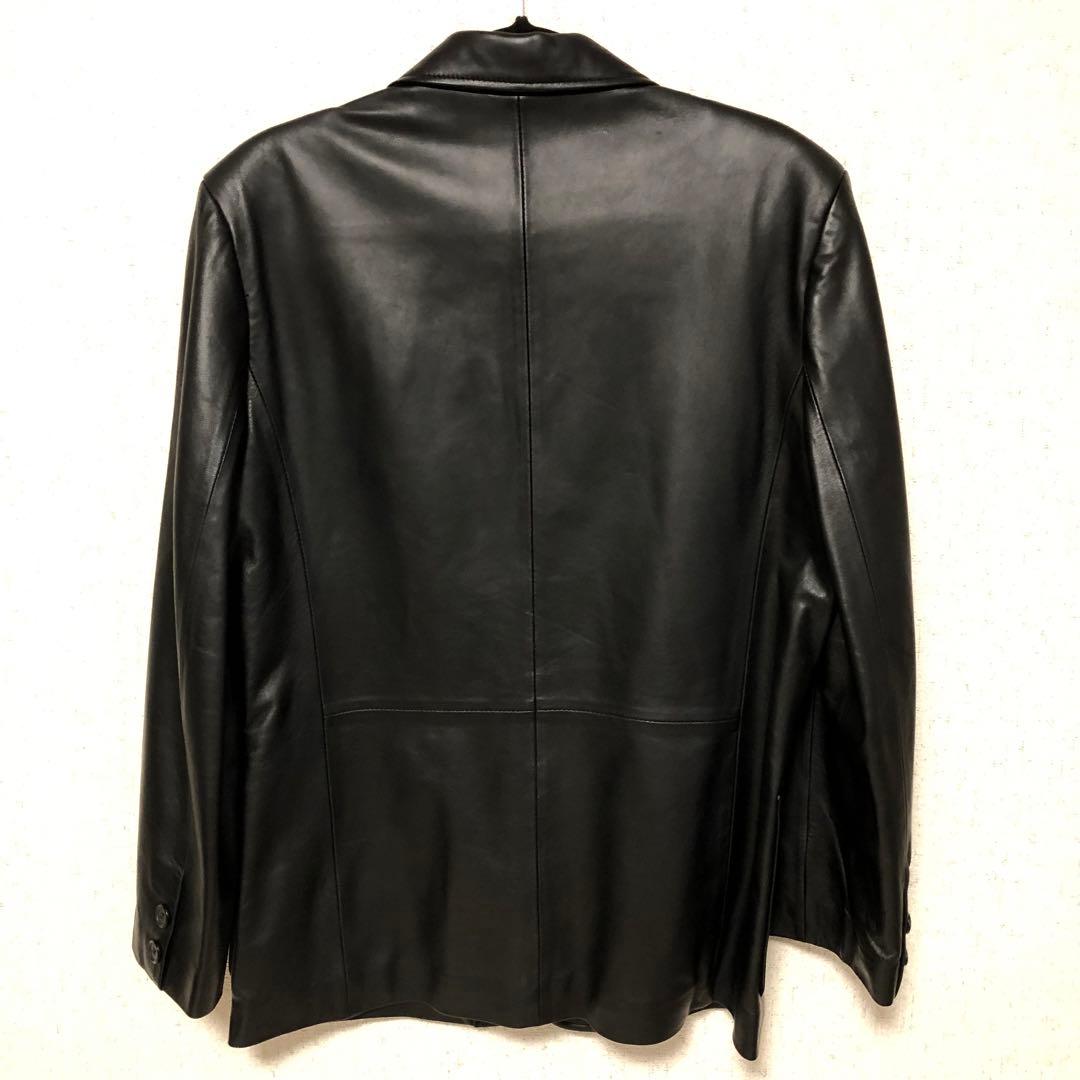 希少　羊革　本革　レザージャケット　ロカビリージャケット　切り替えし部分ハラコ