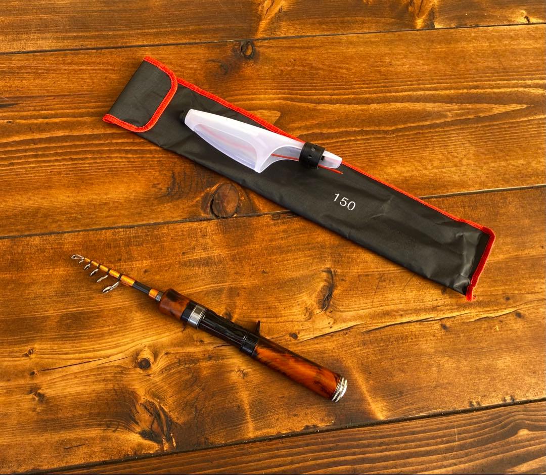 新品未使用　トラウトロッド　4ft9インチ ウッドグリップ　ベイトテレスコロッド