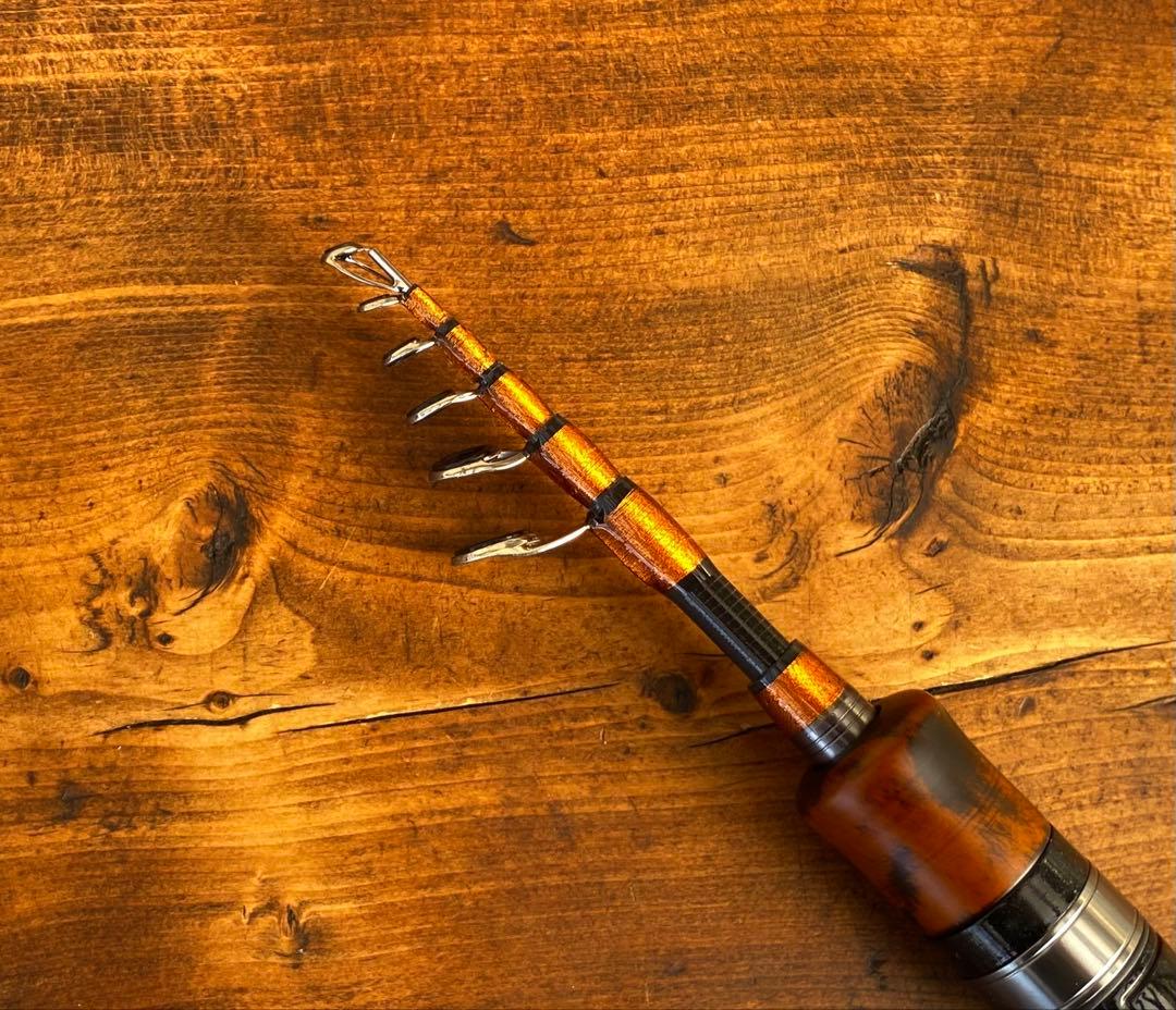 新品未使用　トラウトロッド　4ft9インチ ウッドグリップ　ベイトテレスコロッド