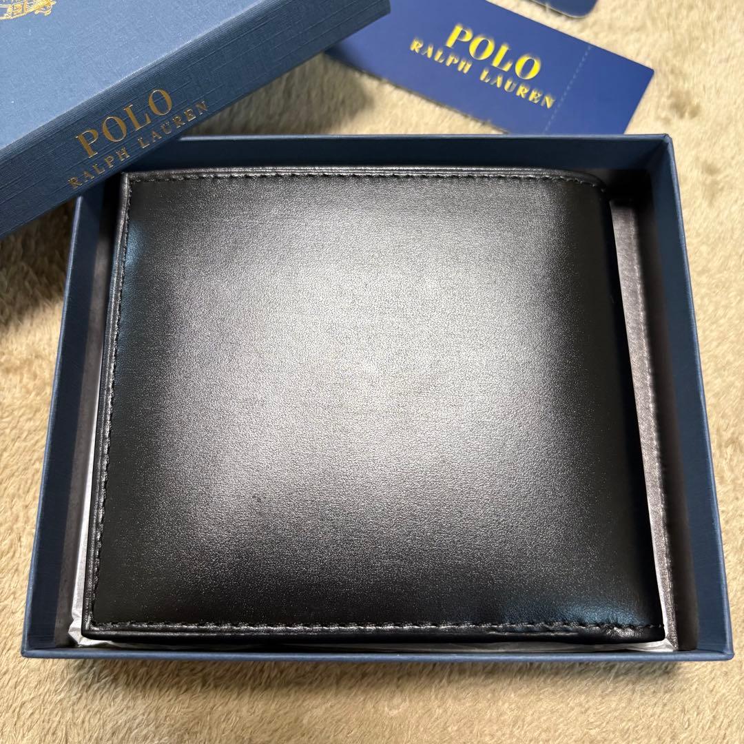 【新品】POLO RALPH LAUREN ロゴエンブロイダード 二つ折り財布