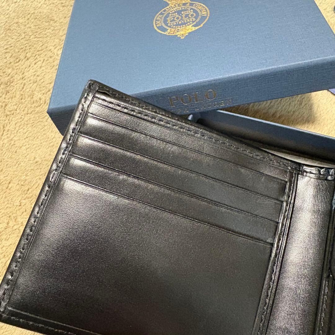 【新品】POLO RALPH LAUREN ロゴエンブロイダード 二つ折り財布