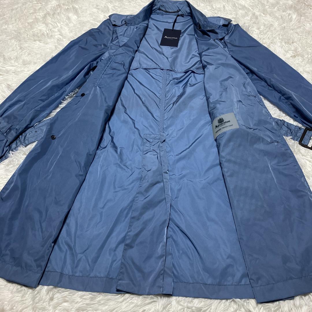 【新品・未使用】Aquascutum アクアスキュータム　トレンチコート　ブルー
