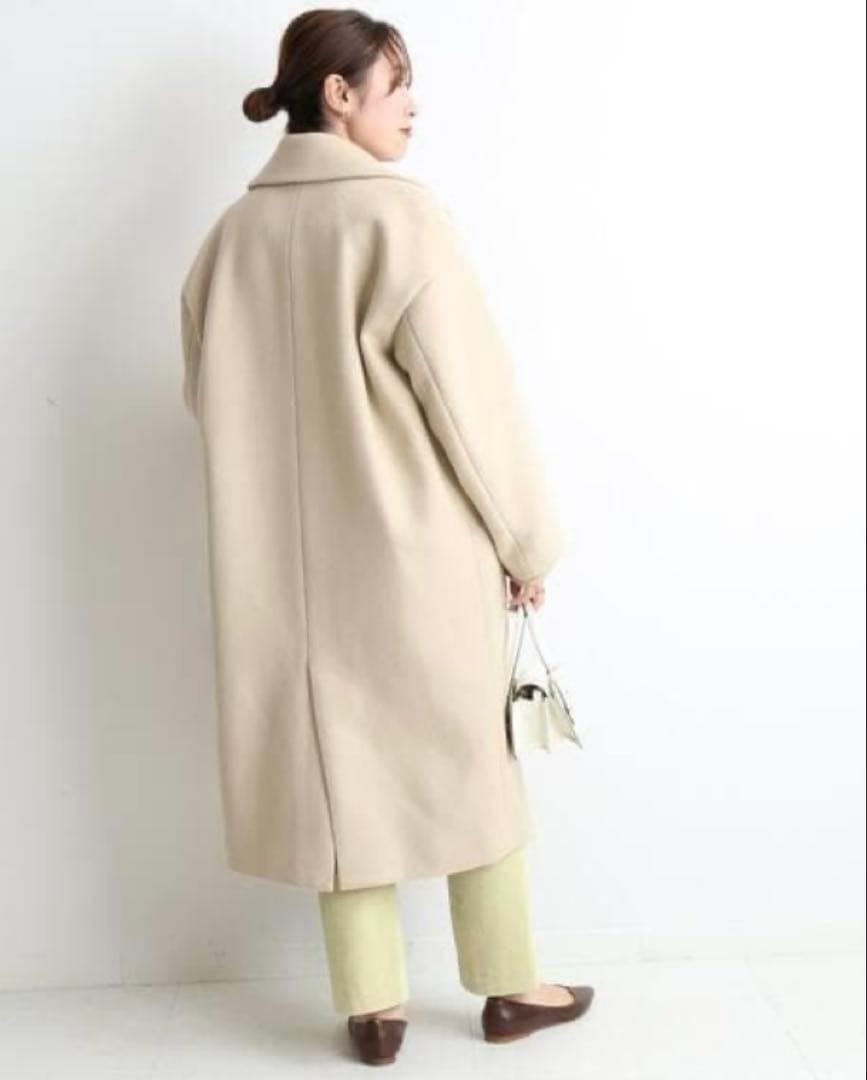 IENA MANTECO オーバーチェスターコート　38　ナチュラル　訳あり