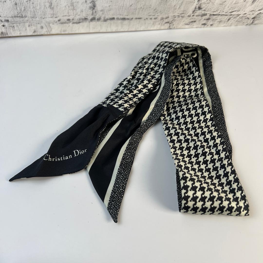 ママリン 様Dior ディオール 千鳥柄 タグ付きスカーフ A-8596