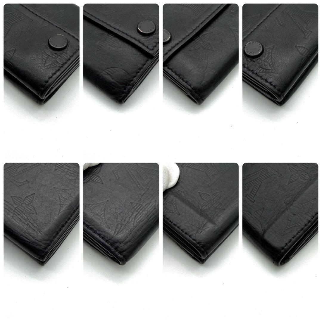 【美品】ルイヴィトン 三つ折財布 ディスカバリーコンパクト シャドウ ノワール