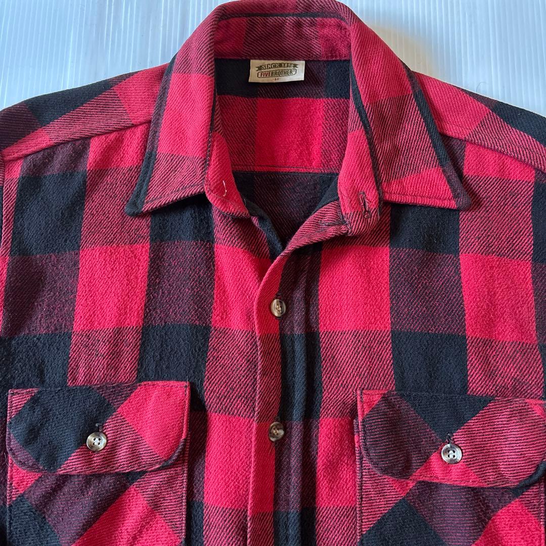 90s ファイブブラザー FIVEBROTHER ネルシャツ