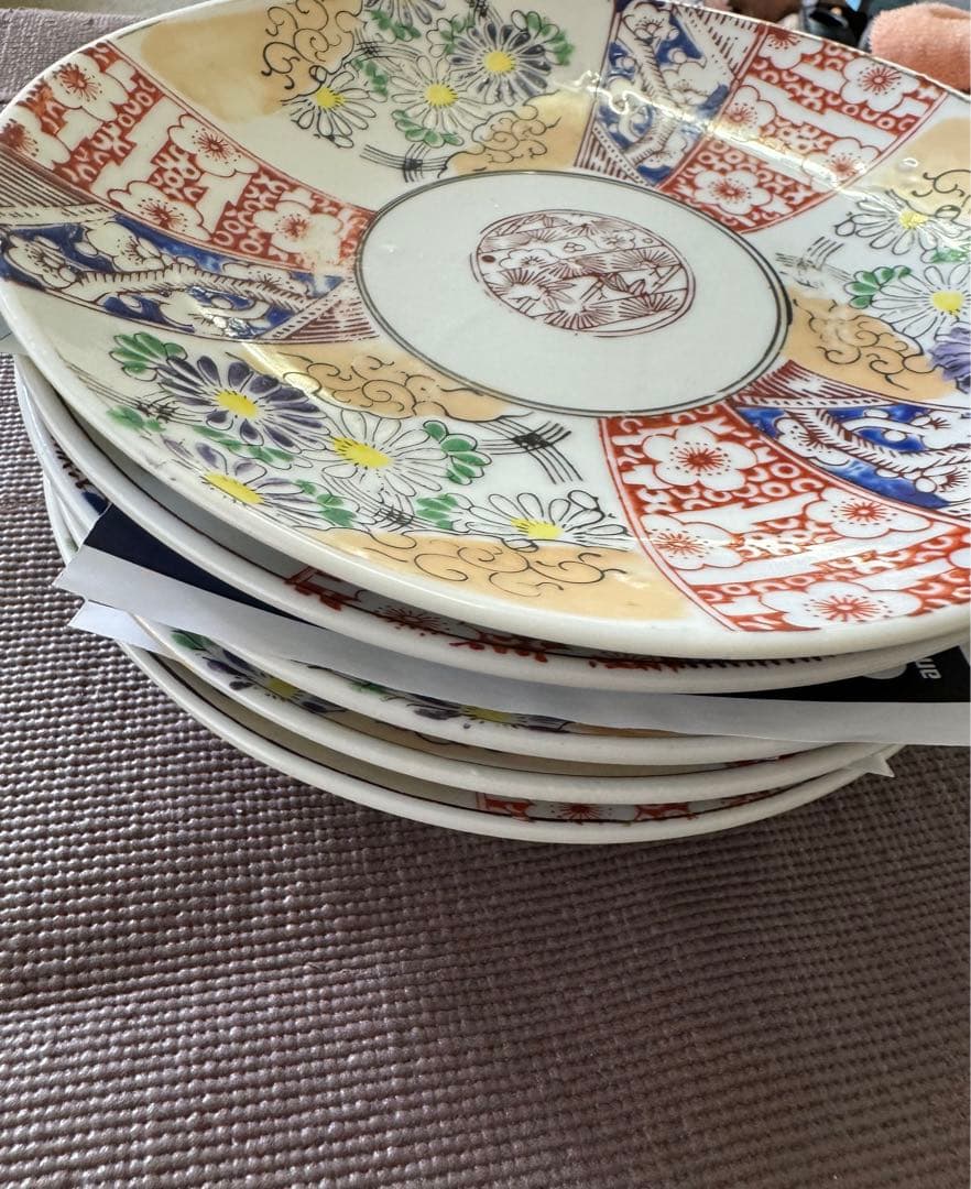 古伊万里　伊万里　色絵　中皿　蔵出し　江戸-明治