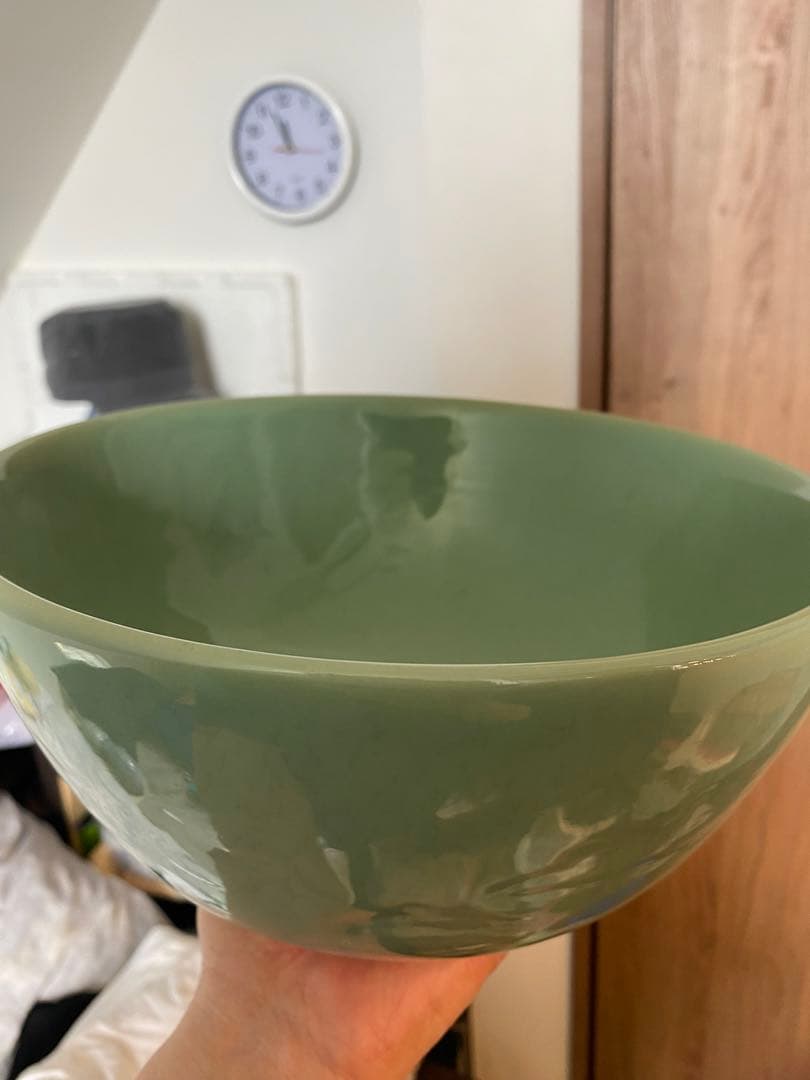 中国明時代龍泉窑深大碗箱付きサイズ高さ約13.5cm径24.5cm