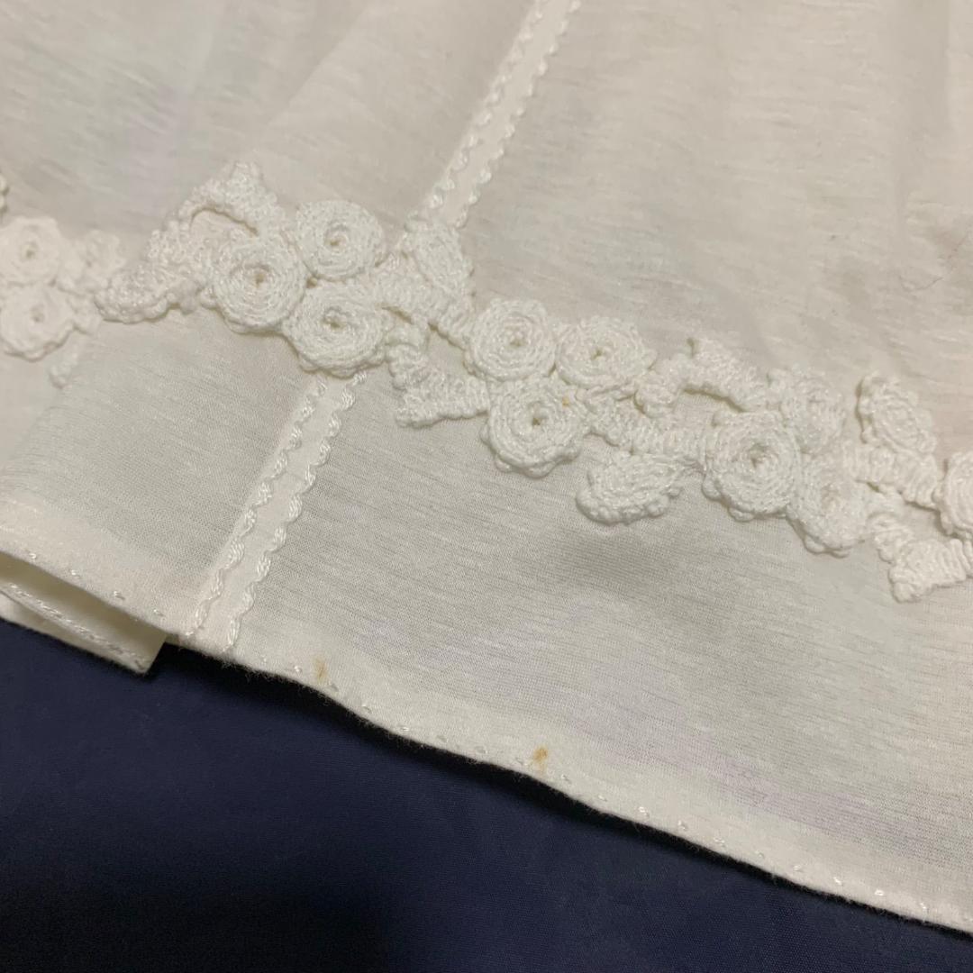 良品✨ルイヴィトン レース 刺繍 フレアスカート 白 ホワイト 34 S