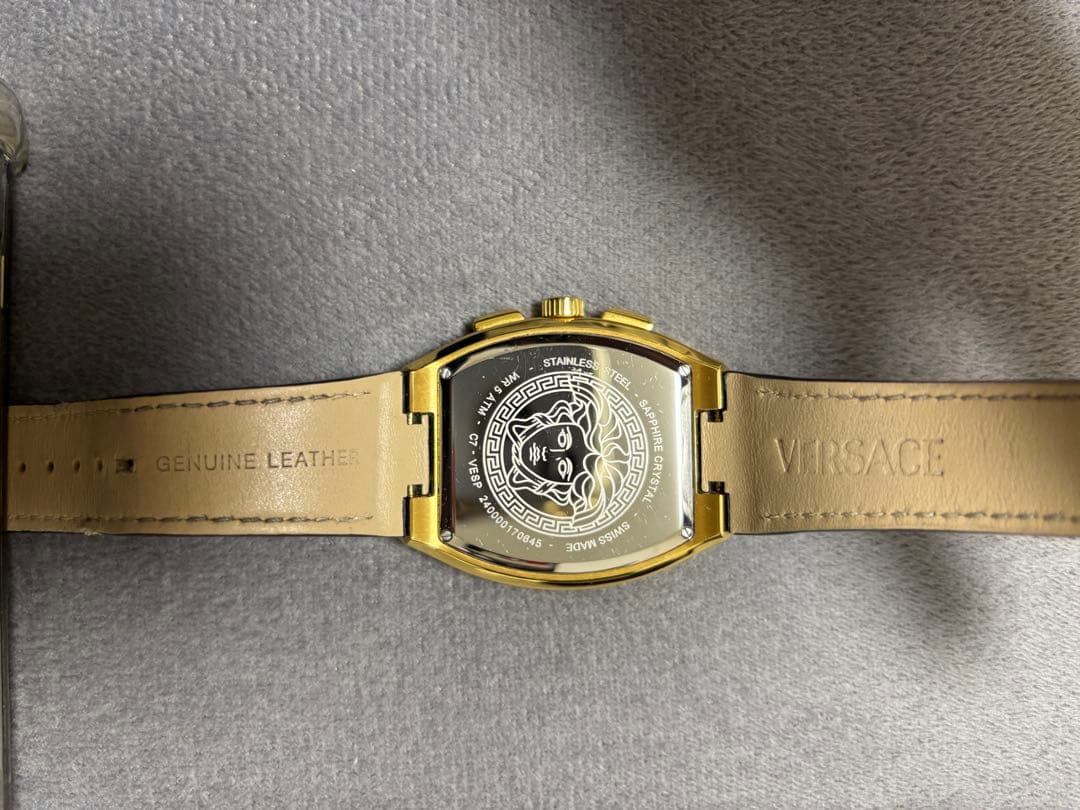 VERSACE クロノグラフ 時計 ゴールド/ブラック