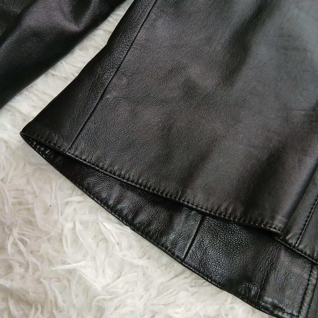 【極美品】【Theory】現行タグ　ラムレザーシングルライダースレザージャケット