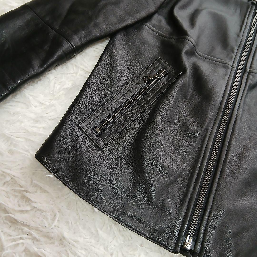 【極美品】【Theory】現行タグ　ラムレザーシングルライダースレザージャケット