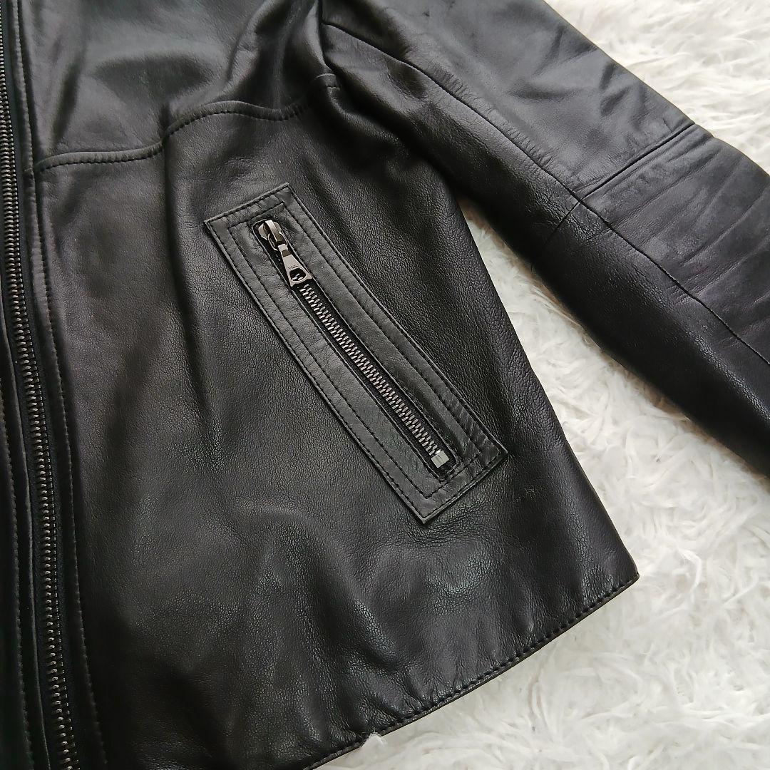 【極美品】【Theory】現行タグ　ラムレザーシングルライダースレザージャケット