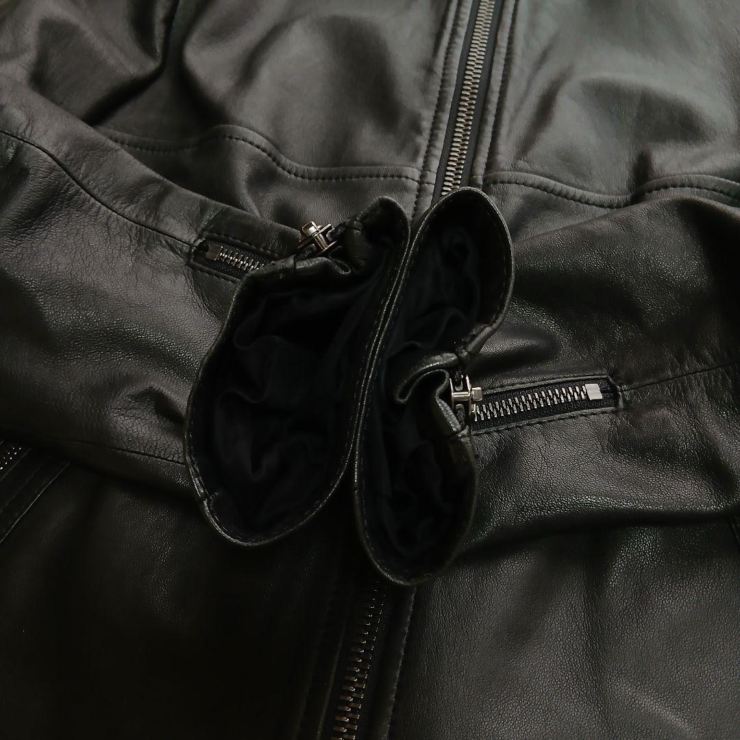 【極美品】【Theory】現行タグ　ラムレザーシングルライダースレザージャケット