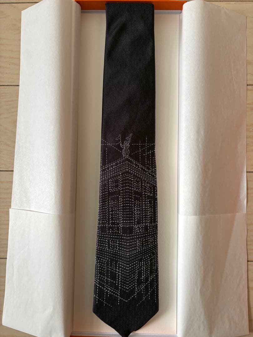 HERMES シルクツイルタイ ピケセリエ