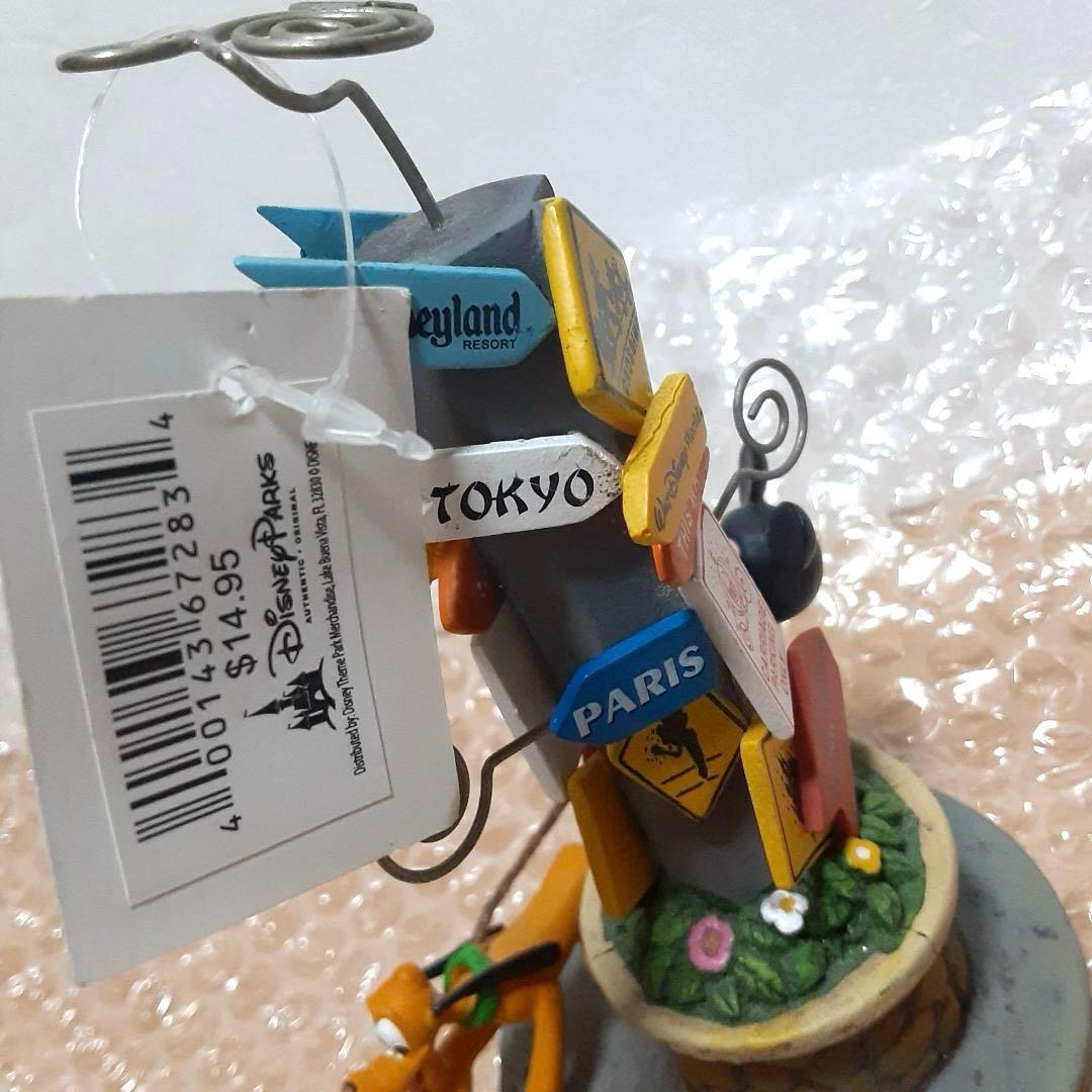 レア　WDW購入　写真立て　ディズニー　ミッキー 標識　プルート フィギュア