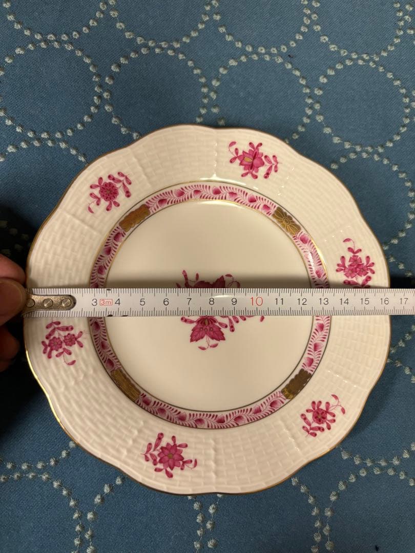 HEREND ヘレンド　アポニーピンク⑤プレート皿　16cm２枚