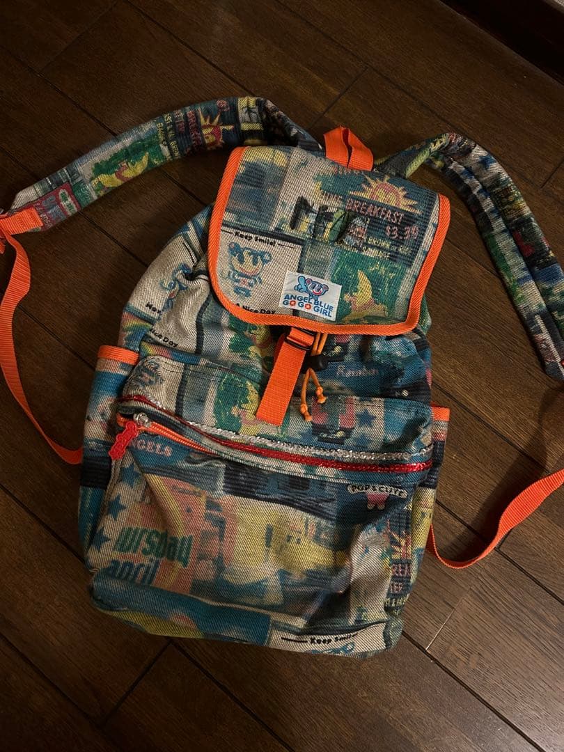 エンジェルブルー　リュック　激レア　デニム生地　　ポップ