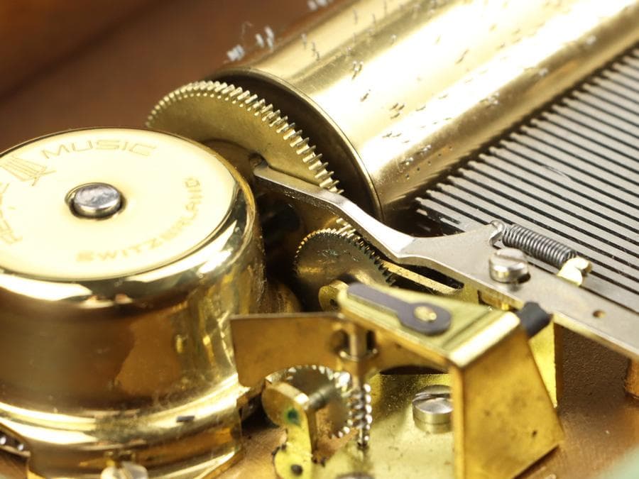 Y2534 リュージュ オルゴール ビバルディ「四季」3曲 72弁 金象嵌　ma