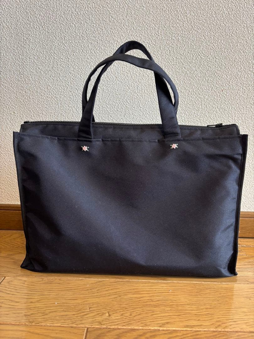 マムエモア　グログラントワコバッグ　ファスナー付き　お受験バッグ