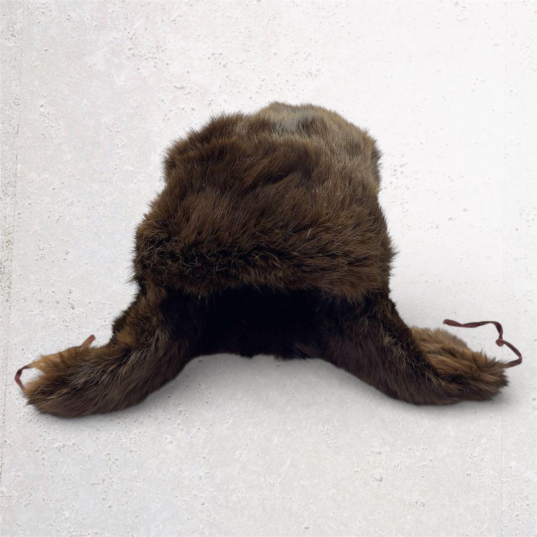 レア★　ヴィンテージウシャンカ　70〜90S　リアルファー　旧ソ連　毛皮帽子