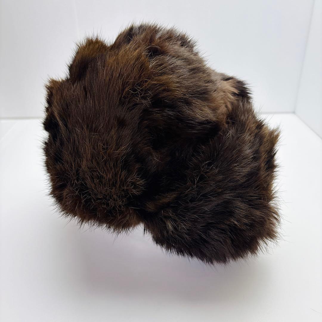 レア★　ヴィンテージウシャンカ　70〜90S　リアルファー　旧ソ連　毛皮帽子