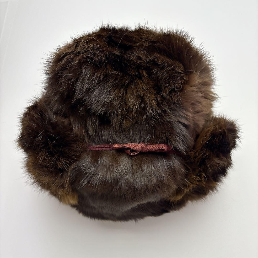 レア★　ヴィンテージウシャンカ　70〜90S　リアルファー　旧ソ連　毛皮帽子
