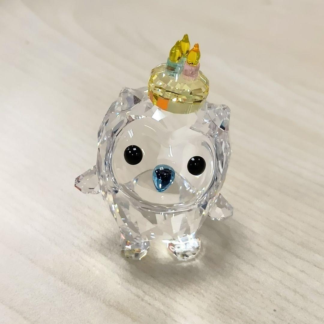 未使用✳️スワロフスキー フート ハッピーバースデイ クリスタル 置物