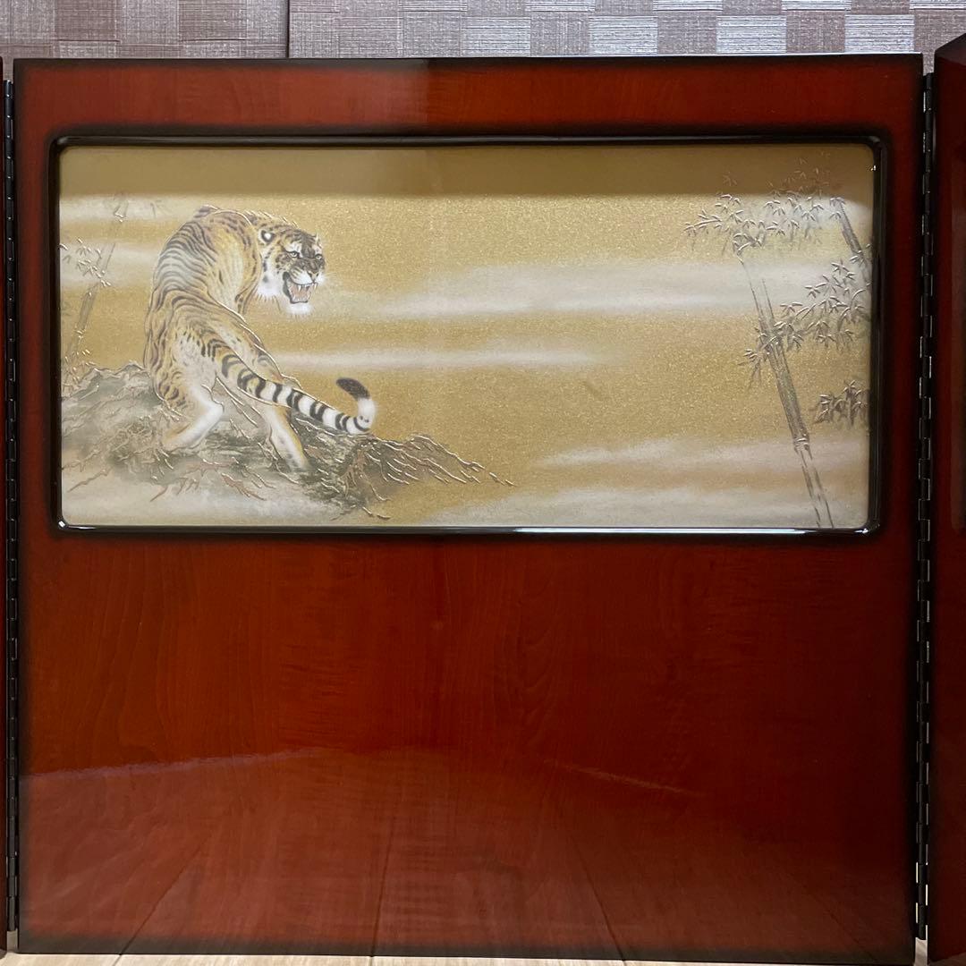 五月人形　端午の節句　屏風18号 竹に虎　トラ