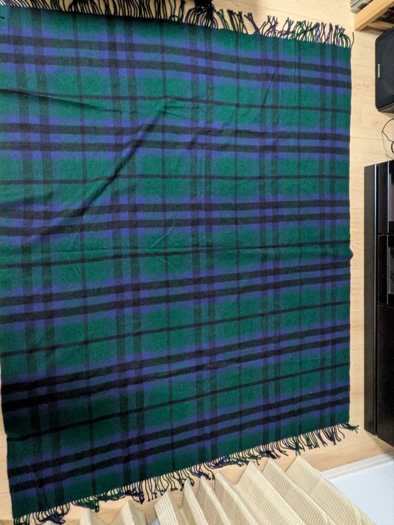 ジョシュア・エリス　大判ストール　チェック柄ストール　イギリス製　カシミア