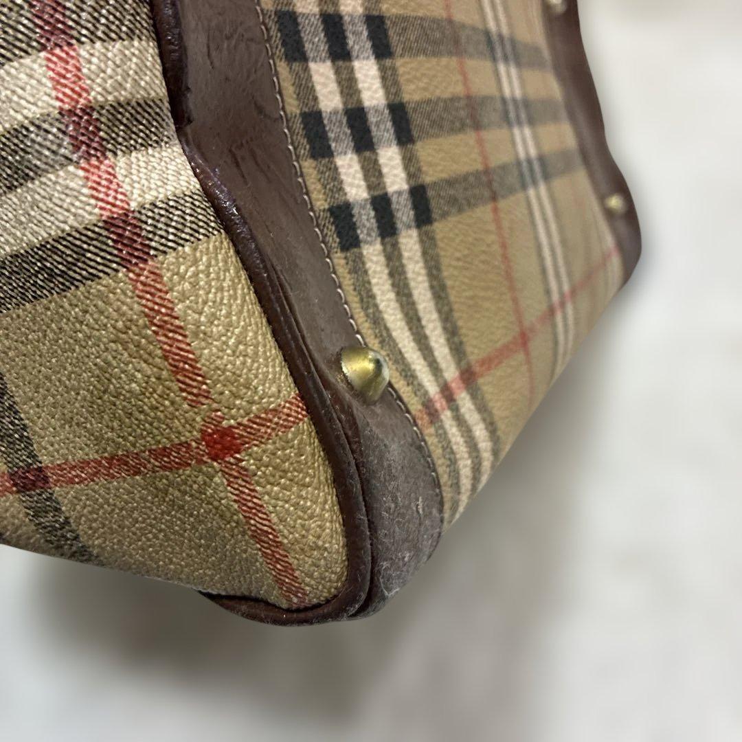 【極美品】BURBERRY バーバリー ミニボストン ハンドバッグ ノバチェック