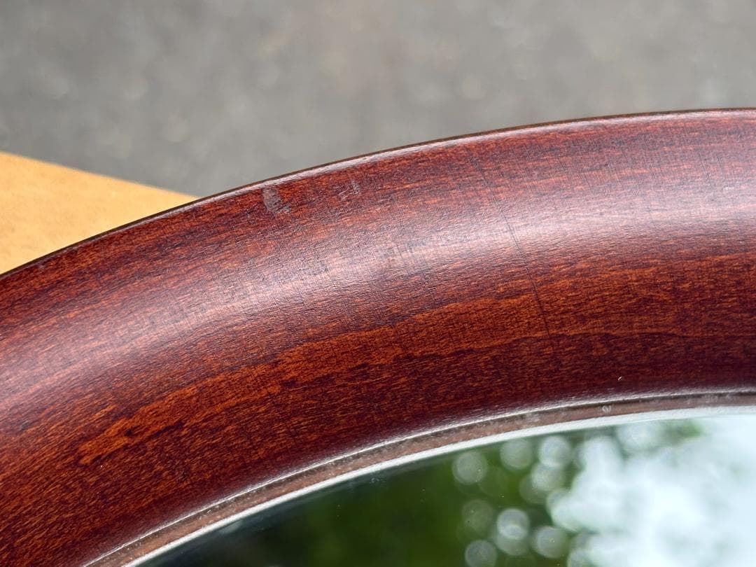 秋田木工 ウォールミラー 壁掛け 鏡 丸型 直径約40ｃｍ 曲木 柳宗理