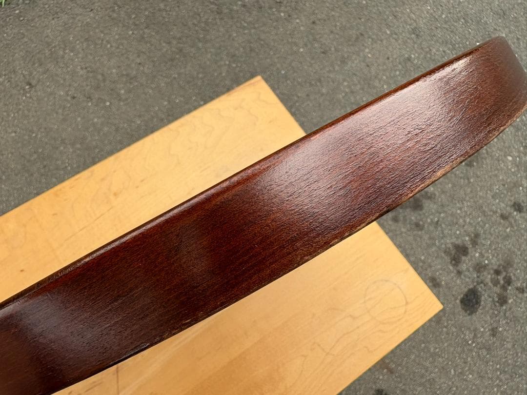 秋田木工 ウォールミラー 壁掛け 鏡 丸型 直径約40ｃｍ 曲木 柳宗理