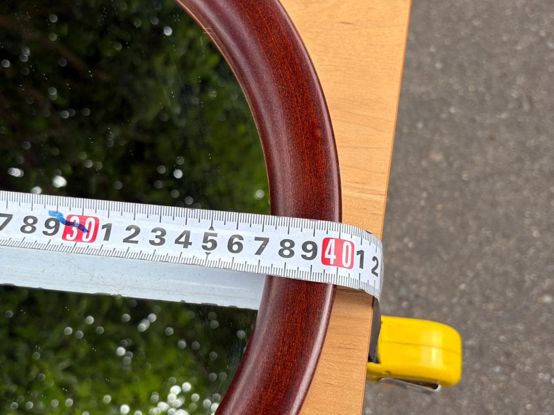 秋田木工 ウォールミラー 壁掛け 鏡 丸型 直径約40ｃｍ 曲木 柳宗理