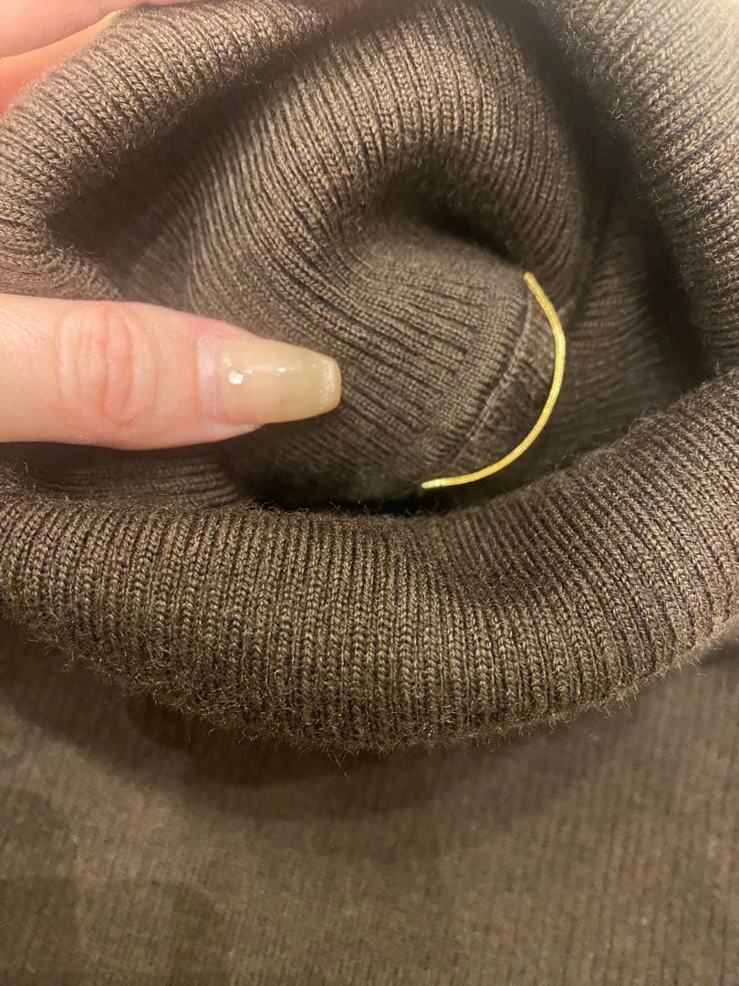 美品【アパルトモンドゥーズィエムクラス】 タートルネック リブニット　茶