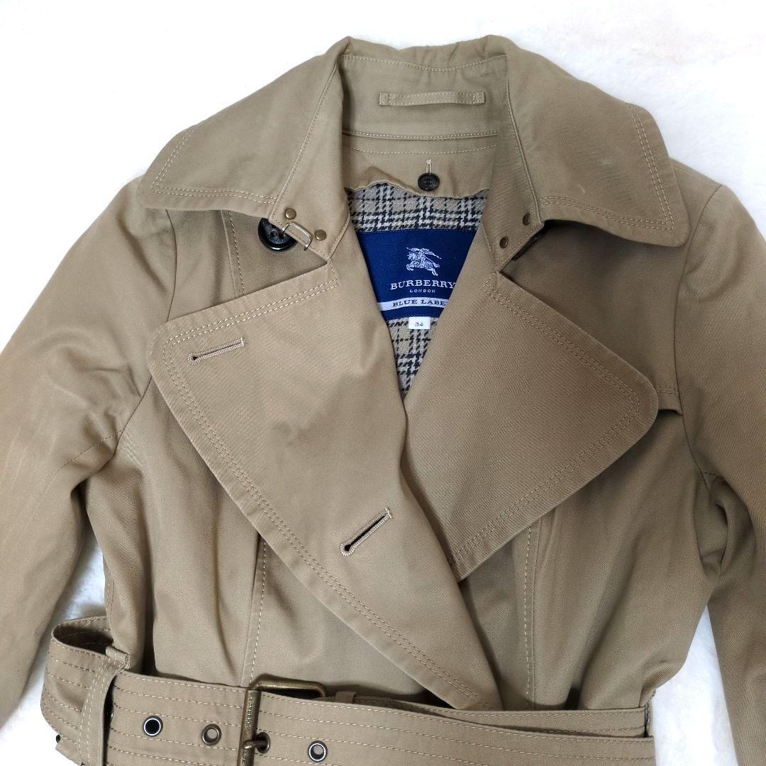 BURBERRY BLUE LABEL トレンチコート 34 チェックライナー付