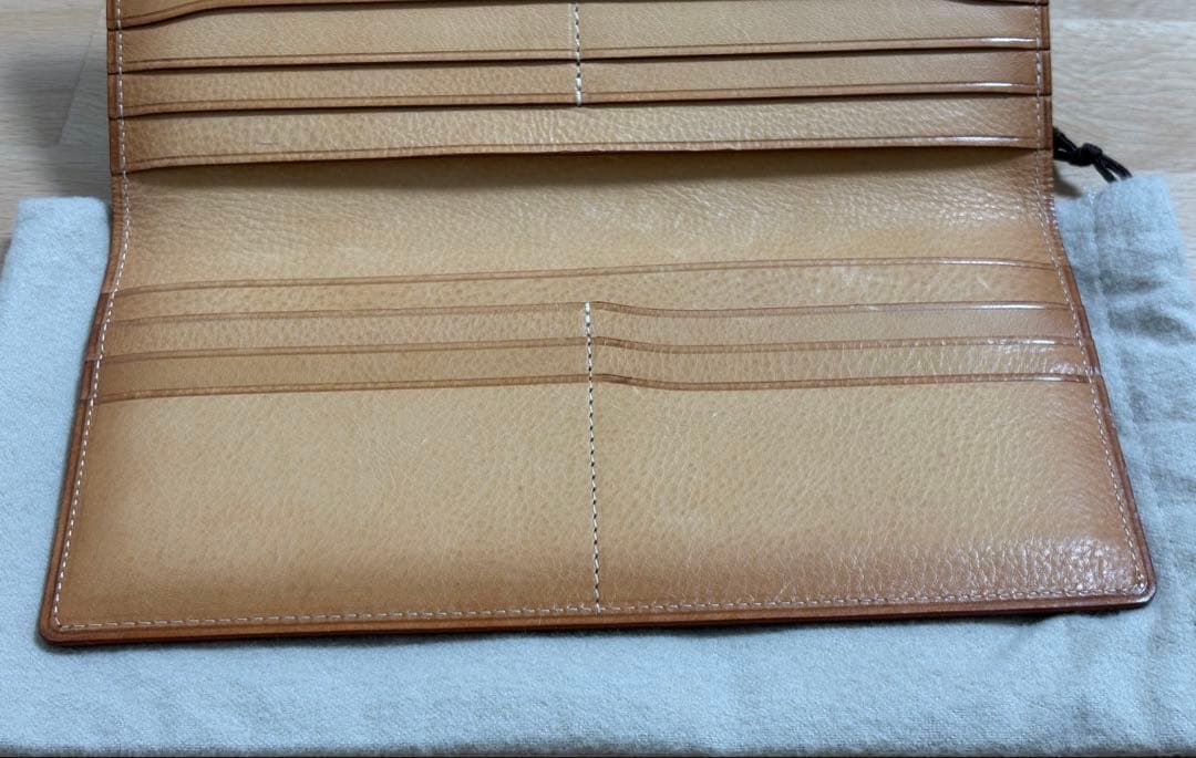 GANZO THIN BRIDLE マチ無し長財布 ダークブラウン