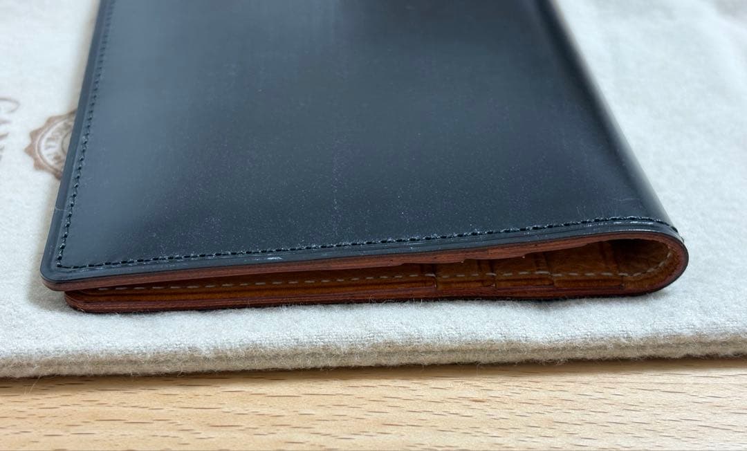 GANZO THIN BRIDLE マチ無し長財布 ダークブラウン