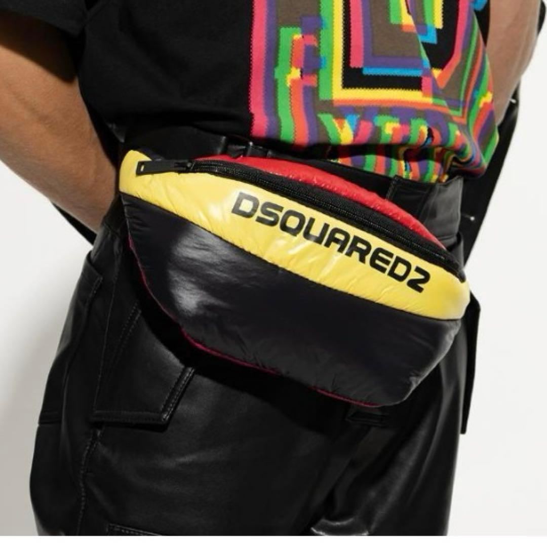 【新品】ディースクエアード　ボディーバック　ヒップバック　ワックス加工