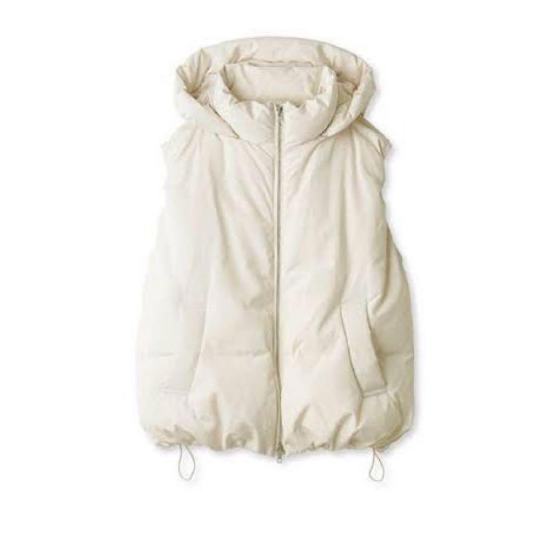 Mila Owen ミラオーウェン フード付きパテッドフレンチダウンベスト