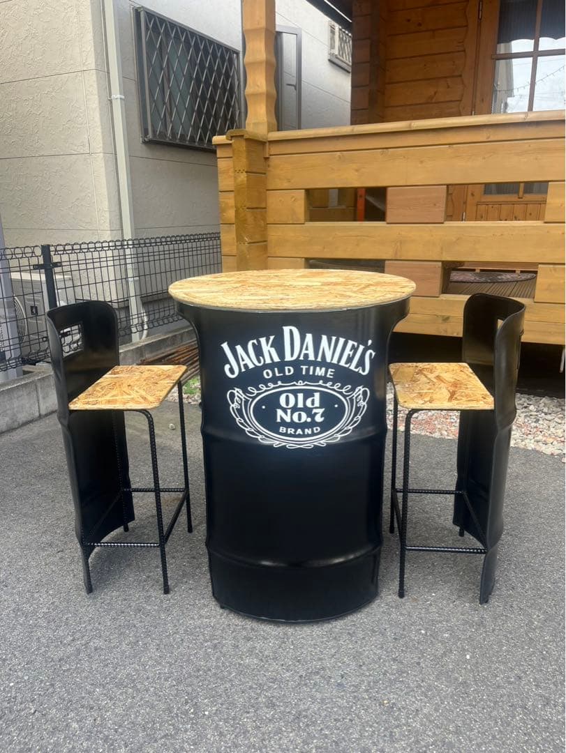 ドラム缶リメイクテーブルセット　☆送料無料☆